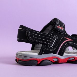 Black boys' Velcro sandals Abbu - Footwear