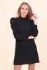 Black dress with puff sleeves - Clothing