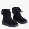 Black lace-up women's snow boots Evitina - Footwear