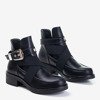 Black ladies ankle boots with cutouts Creila - Footwear