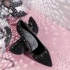 Black pumps on a stiletto heel with silver jets Filia - Footwear