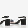 Black pumps on the post with a transparent Evora insert - Footwear 1