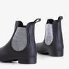 Black rain boots with shiny insert Nela - Footwear
