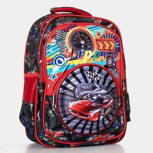 Black school backpack with cars - Accessories