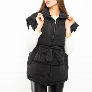 Black short vest for women - Clothing