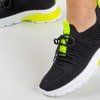 Black sports shoes with neon yellow Brighton inserts - Footwear 1