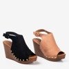 Black women&#39;s sandals on wedge Izida - Footwear 1
