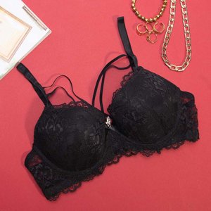 Black women's bra with lace - Underwear
