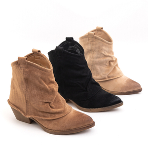 Black women's cowboy boots a'la Ingra - Footwear
