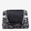 Black women's handbag a'la snake skin - Handbags