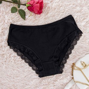 Black women's panties with lace PLUS SIZE - Underwear