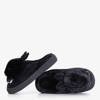 Black women's slippers with a bunny Rozalinda - Shoes