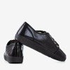 Black women's sneakers with cubic zirconias Sofitessa - Footwear