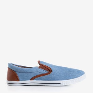 Blue Groman men's denim slip on - Footwear
