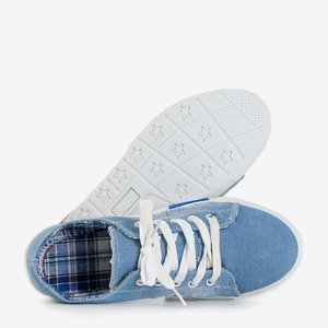 Blue denim women's sneakers Motia - Footwear
