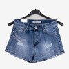 Blue high waist denim shorts - Clothing