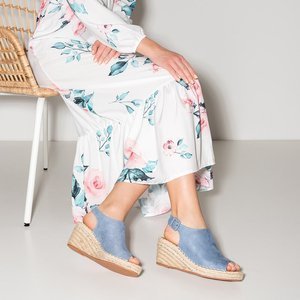 Blue women's Lorala platform sandals - Footwear