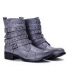 Boots with buckles in blue shade Manita - Footwear