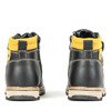 Boys black hiking boots with yellow Matines insert - Footwear