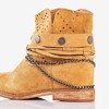 Brown cowboy boots on an indoor wedge Salemi - Footwear 1