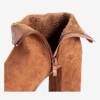 Brown women's boots on the post of Prisilla - Footwear