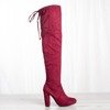 Burgundy Keysh Heel Boots - Footwear