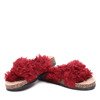 Burgundy sheepskin slippers Itzel - Footwear