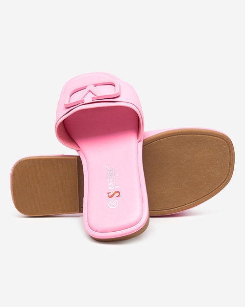 Cartec pink women's eco leather slippers - Footwear