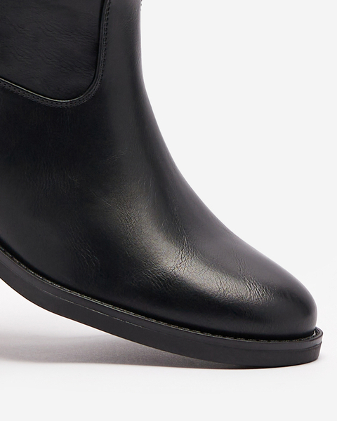 Classic insulated women's boots in black color Leverrs- Footwear