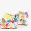 Colorful women's Kemuel floral wedge slippers - Footwear