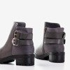 Dark gray women's boots with Union buckles - Footwear