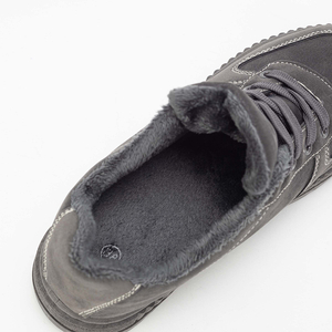 Dark gray women's insulated platform sports shoes Zarine - Footwear