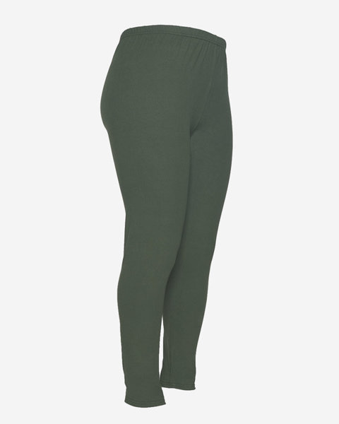 Dark green women's bamboo leggings PLUS SIZE - Clothing