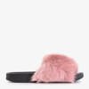 Dark pink slippers with fur Maseqa - Shoes
