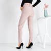 Dark pink women's high waist paperbag trousers - Trousers