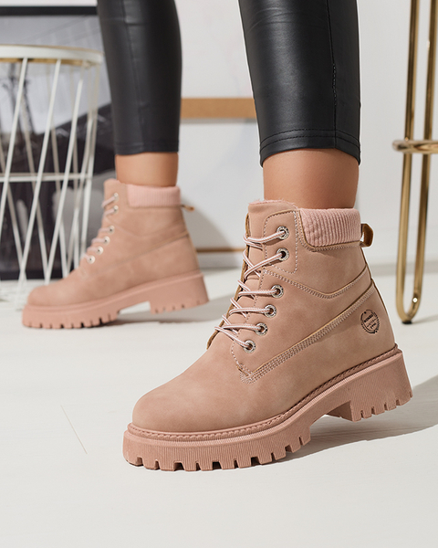 Dark pink women's insulated trapper boots Teruna - Footwear