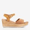 Erios' camel wedge sandals - Footwear