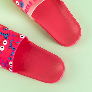 Fuchsia children's flip-flops with embellishments Ilaria - Footwear