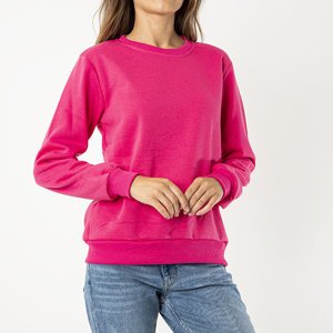 Fuchsia women's insulated hoodless sweatshirt - Clothing