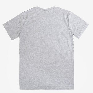 Gray Men's Printed Cotton T-shirt - Clothing