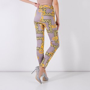 Gray Women's Print Pants - Clothing