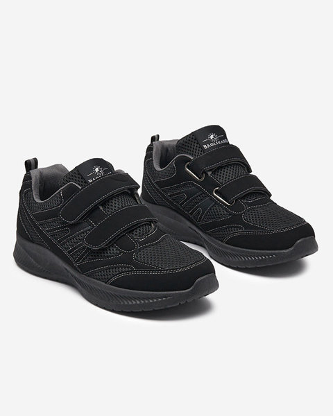 Gray and black men's shoes with Velcro Benire - Footwear