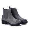 Gray boots with a thick heel Alina - Footwear
