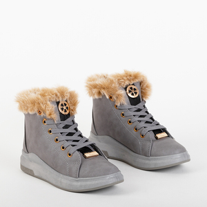 Gray children's snow boots Floriania - Footwear