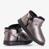 Gray children's snow boots with a buckle Miumea - Footwear
