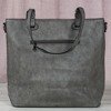 Gray large women&#39;s bag with zip - Handbags 1