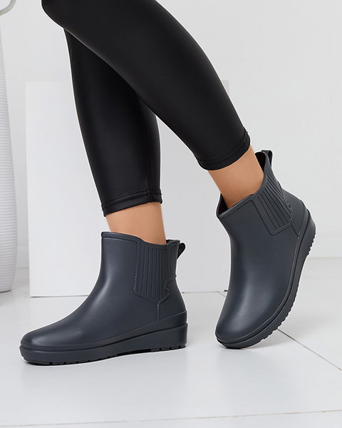 Gray matte women's wellingtons Neriva - Footwear