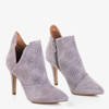 Gray women's boots on a pin Cyrena - Footwear