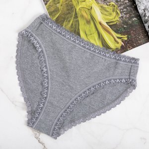 Gray women's cotton panties - Underwear