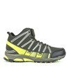 Green women's sports trekking shoes with neon yellow Everest insert - Footwear